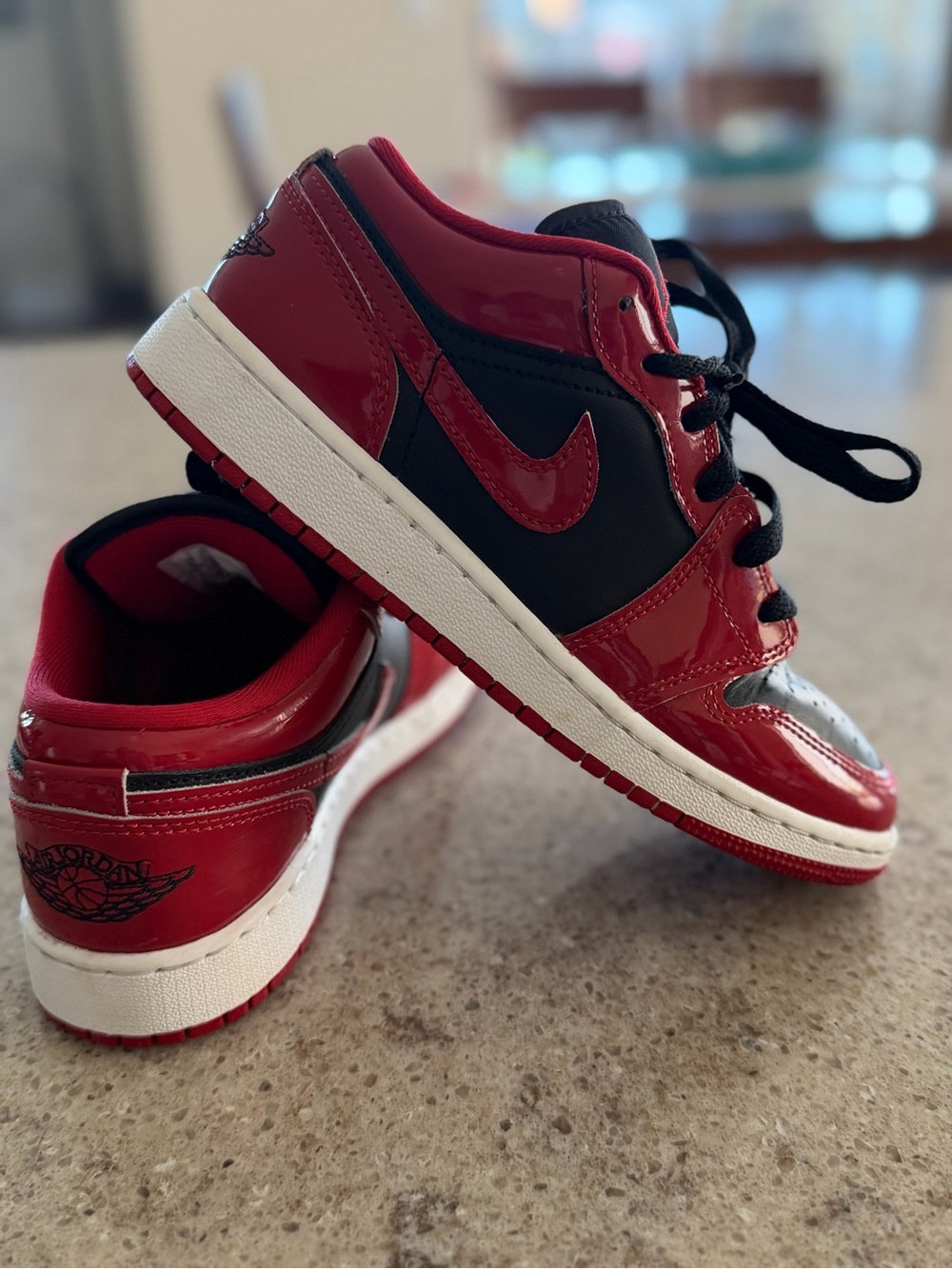Jordan Kids Retro Low Top Sneakers in Red and Black